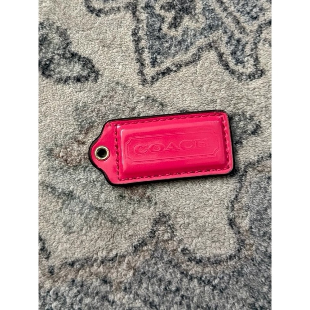 Coach Patent Leather Pink Key Fob Bag Charm